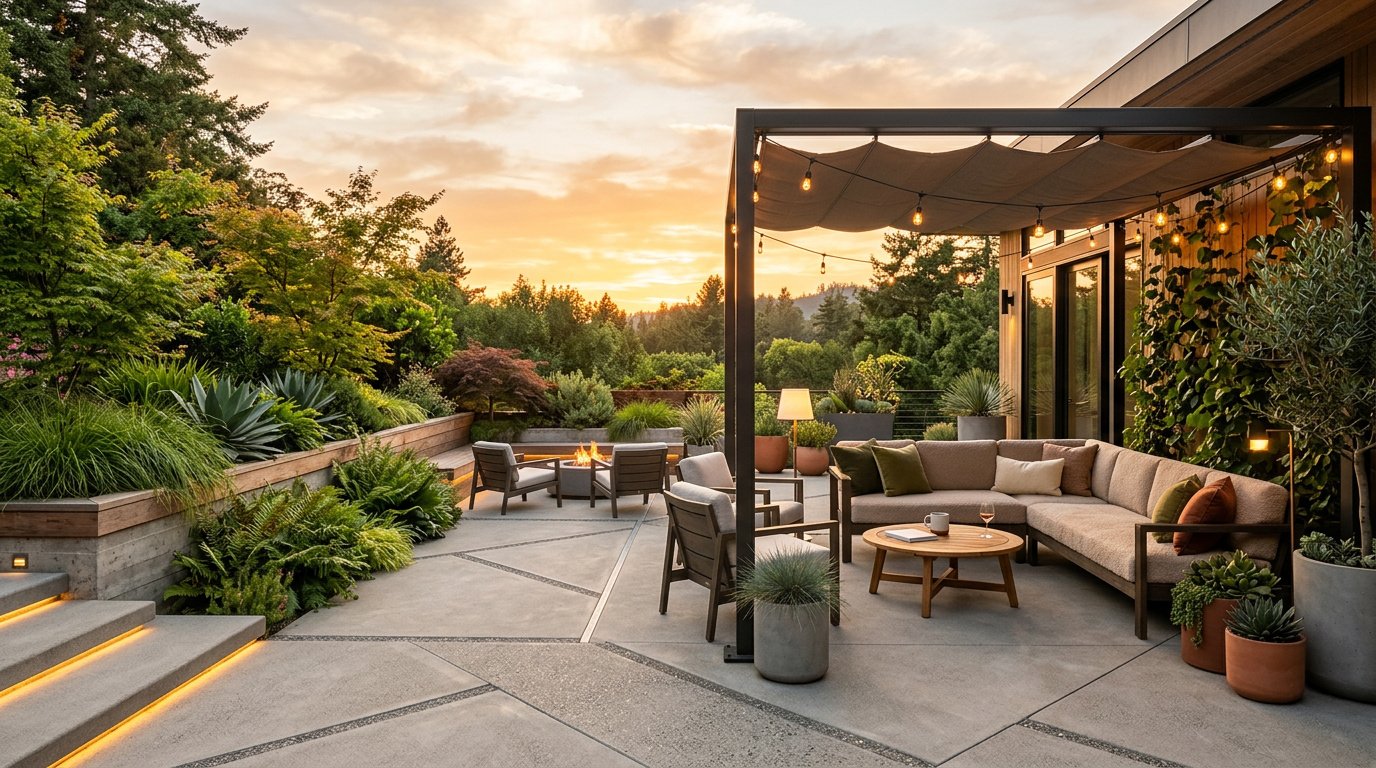 10 Concrete Backyard Ideas to Transform Your Outdoor Space