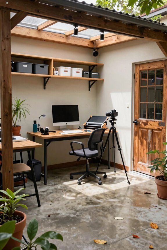 backyard shed as creative hub