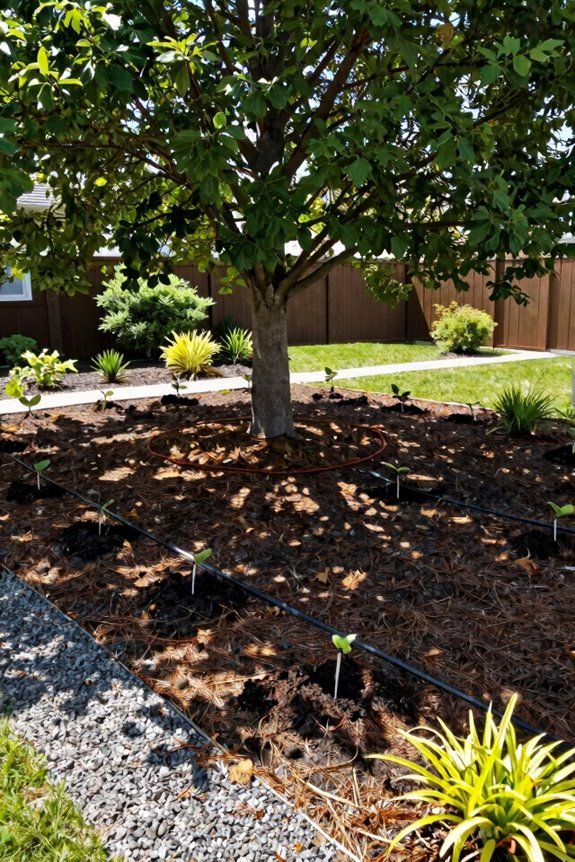 deep watering mulch root development
