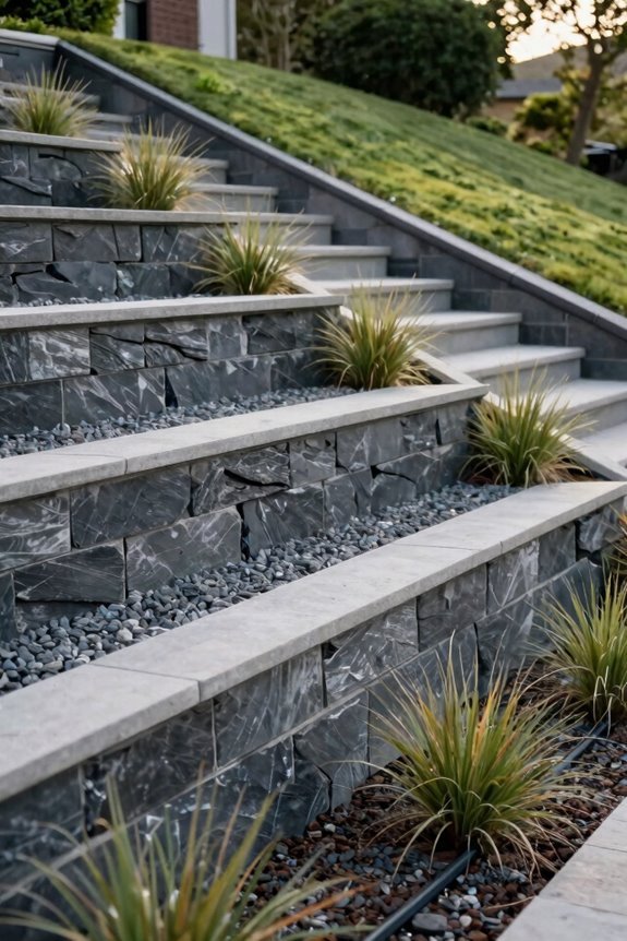 Retaining Wall Ideas for Hillside Backyards 4 drainage permits pro designed stability