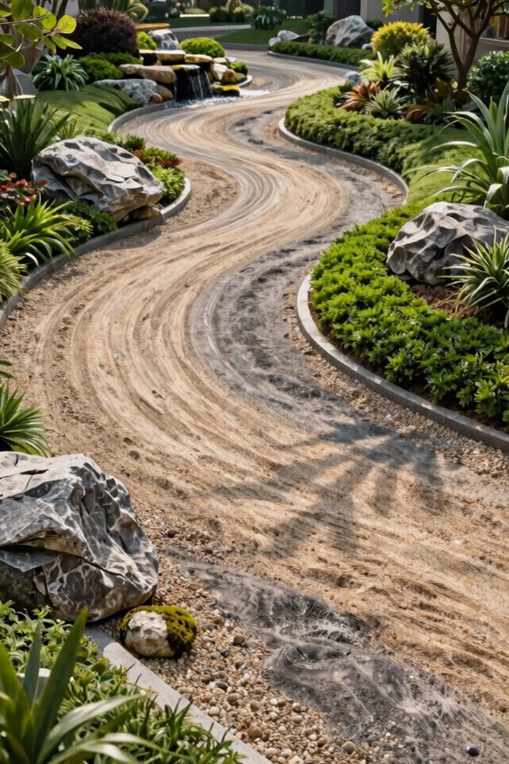 dry creek beds manage drainage beautifully