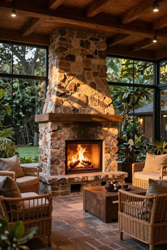 5 Enclosed Patio Ideas to Transform Your Outdoor Space 3 enclosed fireplace patio warmth