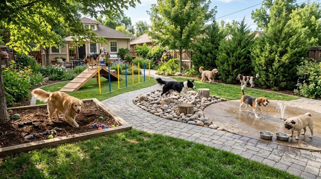 five dog yard ideas for play area