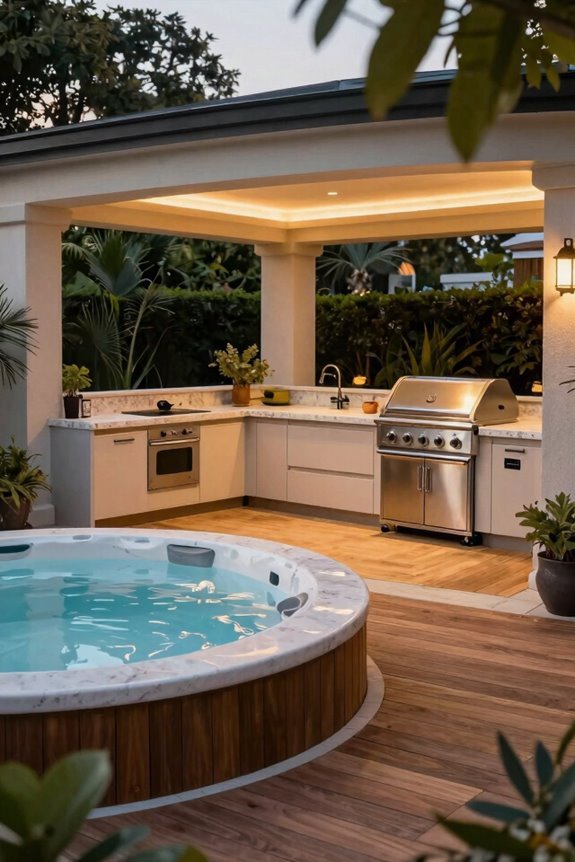 half round patios curved integrated outdoor living