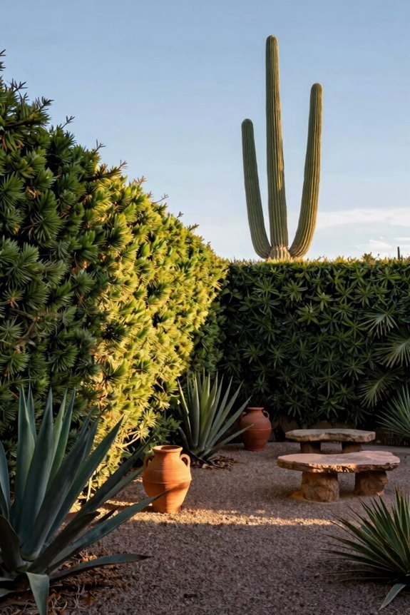 10 Arizona Backyard Ideas for Desert Living 9 italian cypress hedge privacy oasis