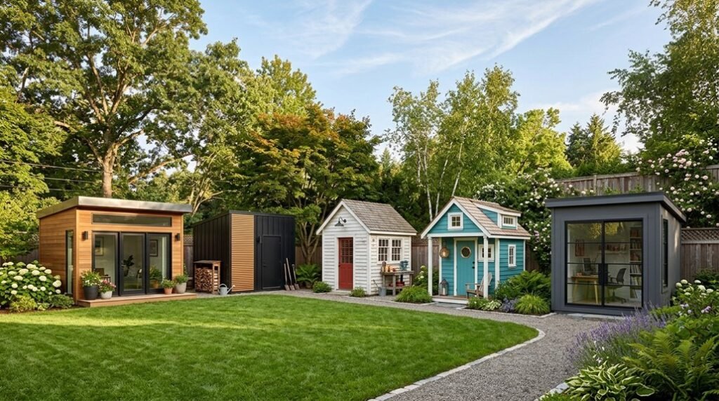 large backyard shed transformation ideas
