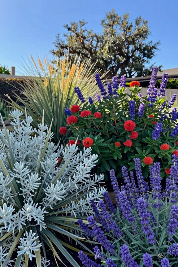 Native California Plants for Drought-Tolerant Backyard Landscapes 3 layered native pollinator garden design
