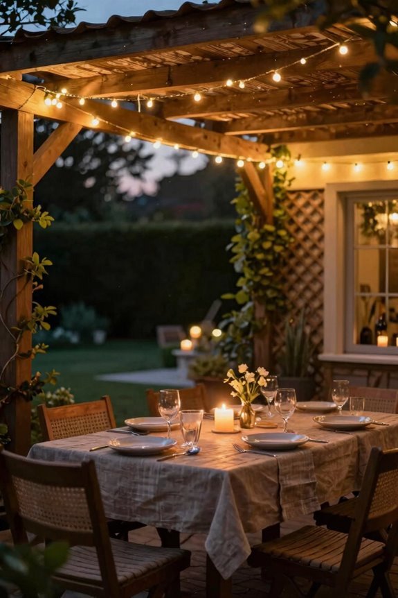 layered pergola lighting elegance