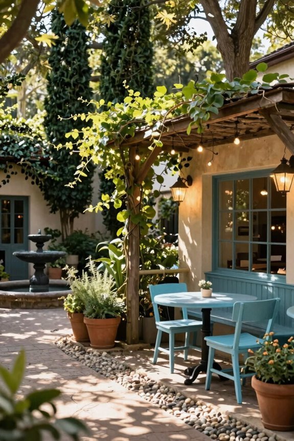 layered shade and lighting retreat