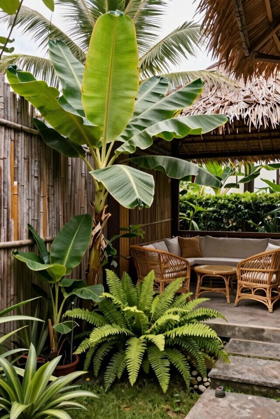 3 Essential Bali Backyard Ideas for Your Tropical Escape 1 layered tropical planting for privacy