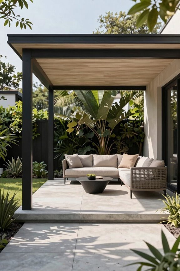 modern minimalist pergola aesthetics