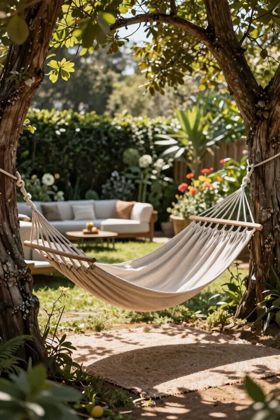 patio garden or tree placement