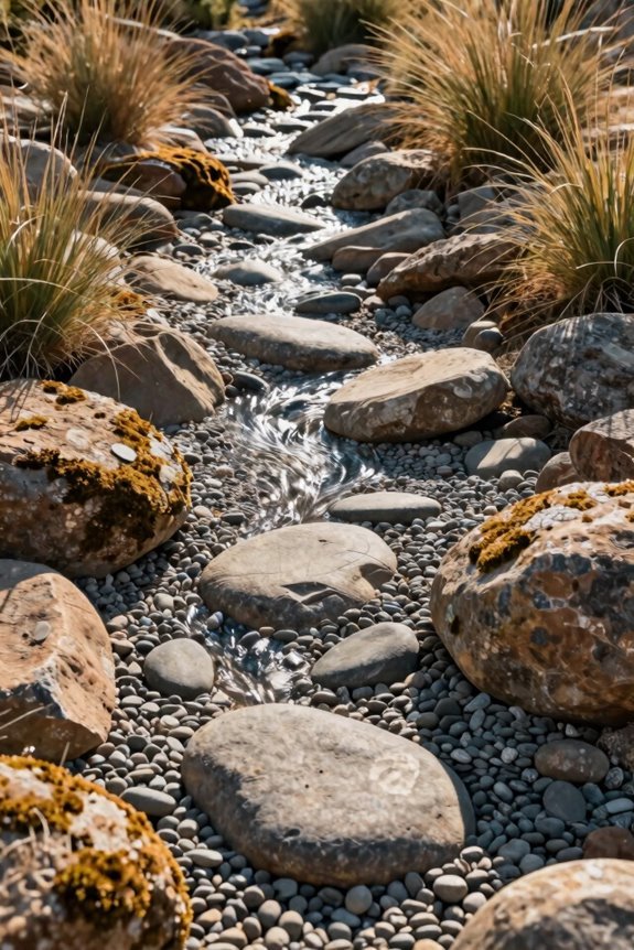 seasonal upkeep preserves dry creek bed