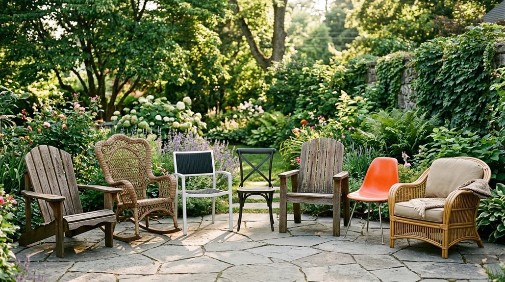 seven garden chair styles showcased