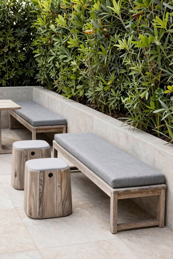 slim durable modular outdoor seating