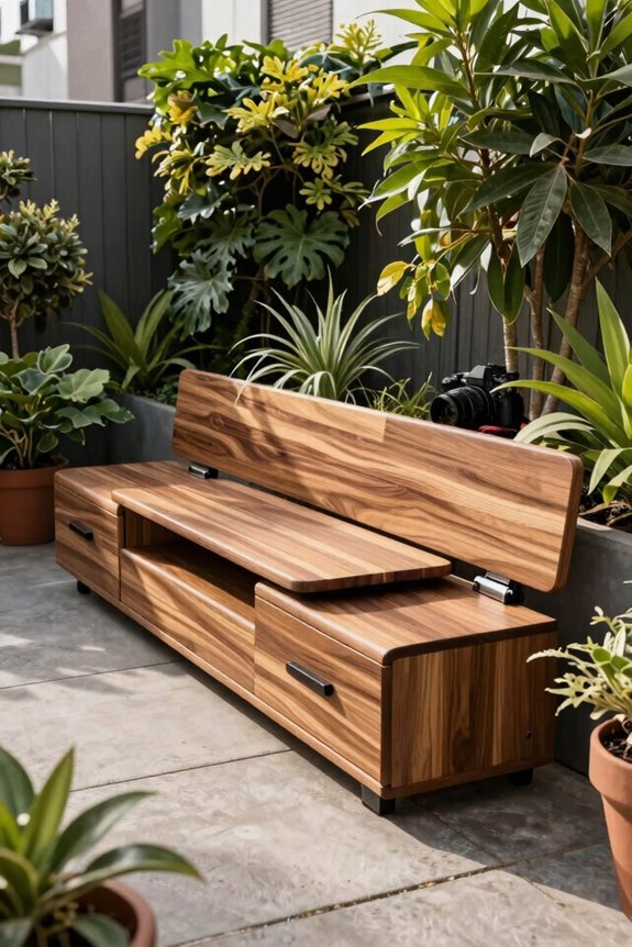 storage benches with hidden 70 gallon space