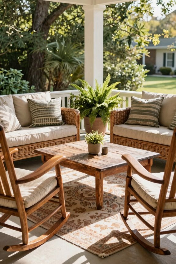 3 Back Porch Furniture Ideas to Transform Your Outdoor Space 1 two rocking chairs facing each other