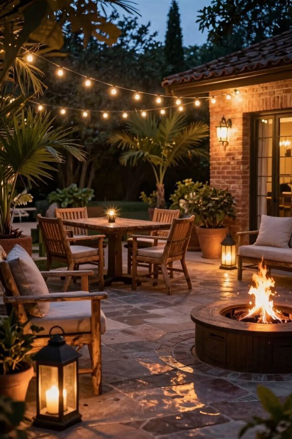 warm layered exterior lighting ambiance