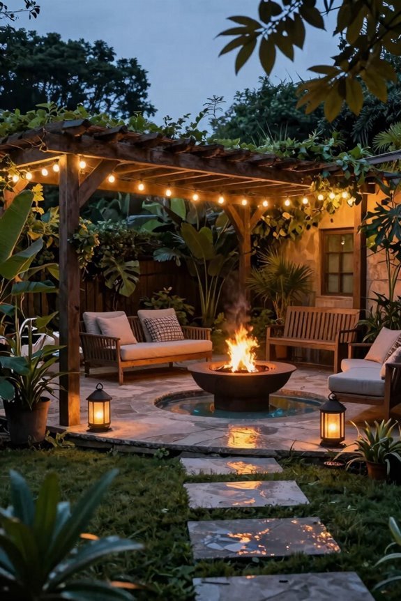 warmth through layered outdoor lighting