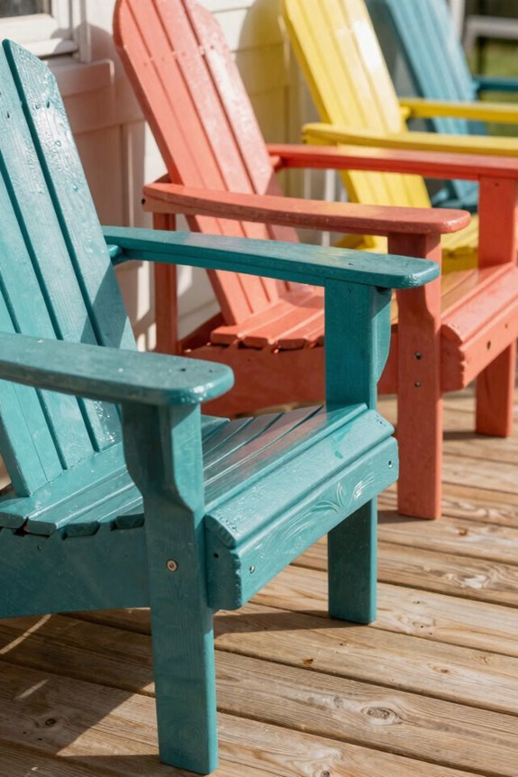 Painted Adirondack Chair Ideas to Transform Your Porch 6 water based sealant for latex paints
