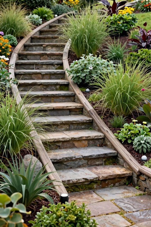 winding paths terraces drainage accessibility